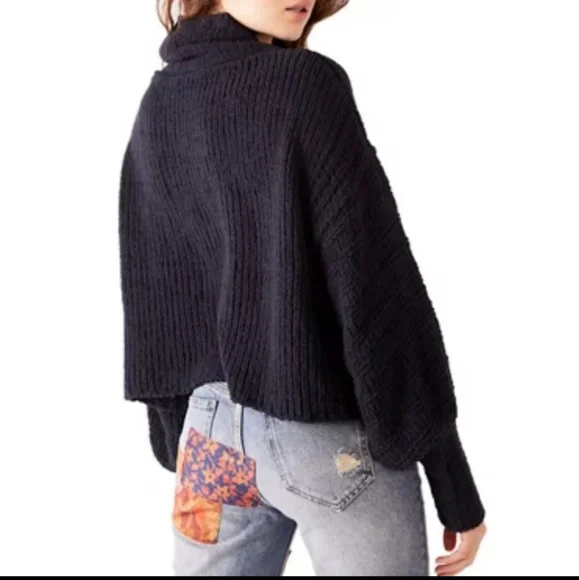 FREE PEOPLE Black Be Yours Sweater - Picture 4 of 5